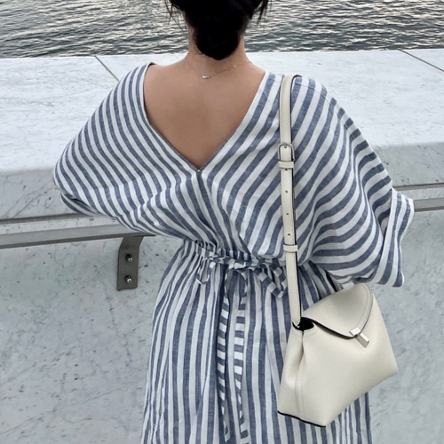 [Linen 022] Summer Dress (Stripe)